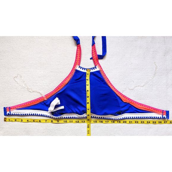 SEAFOLLY 'Summer Vibe' High Neck Halter Bikini Top Size 8 - Picture 9 of 10